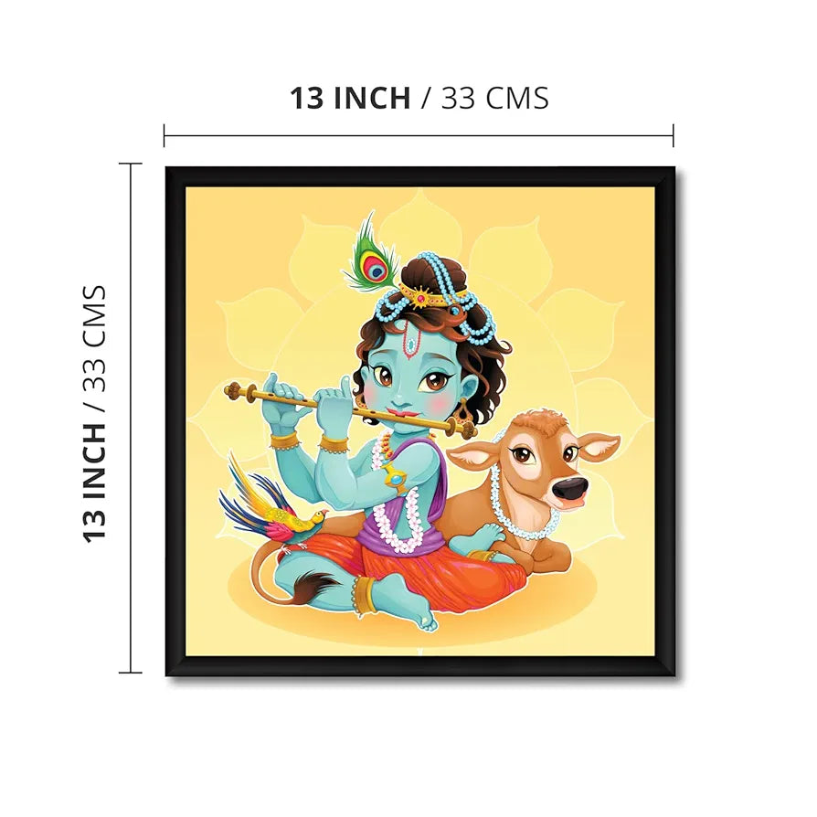 ArtX Paper Traditional Krishna Wall Art Painting Multicolor