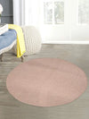 Saral Home Easy Living Home Beige Polypropylene Anti Skid Round Bathmat