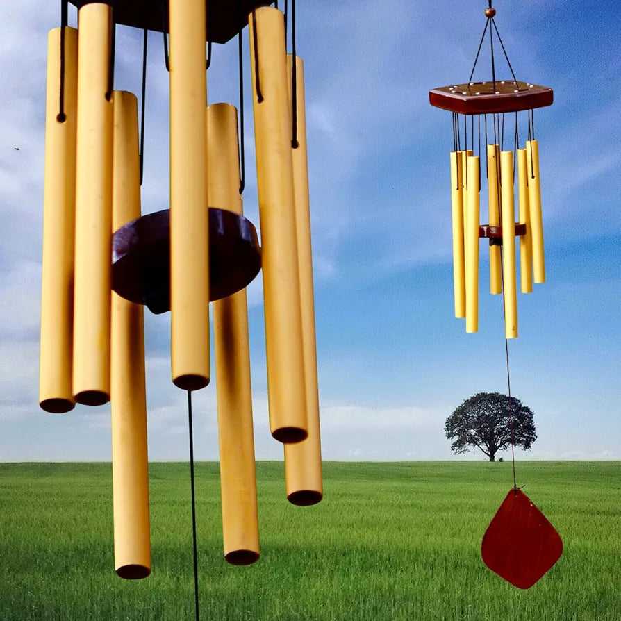Lilone 7 Pipe Gold Wind Chimes 60 cm Long