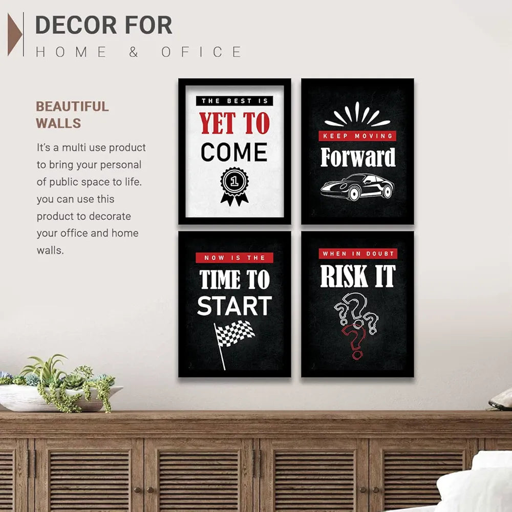 Kotart The Best is Yet to Come Framed Posters Inspirational Quotes Posters with Frame
