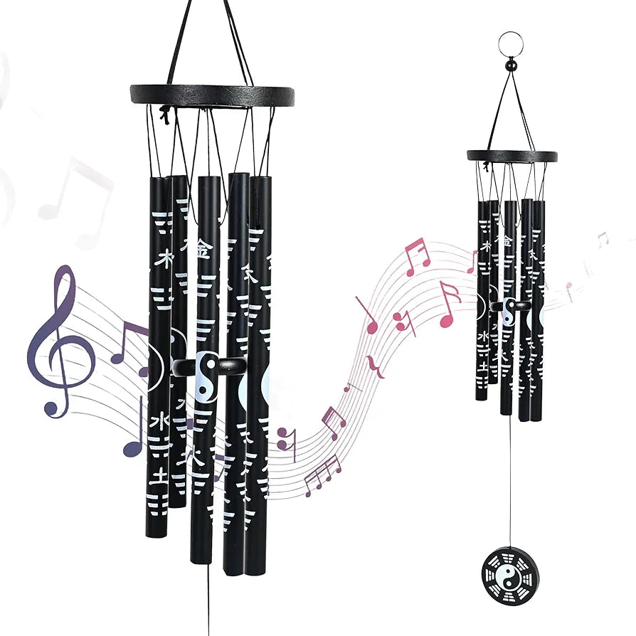 Wind Chimes for Balcony Hanging Bells Black Wind Chime -021