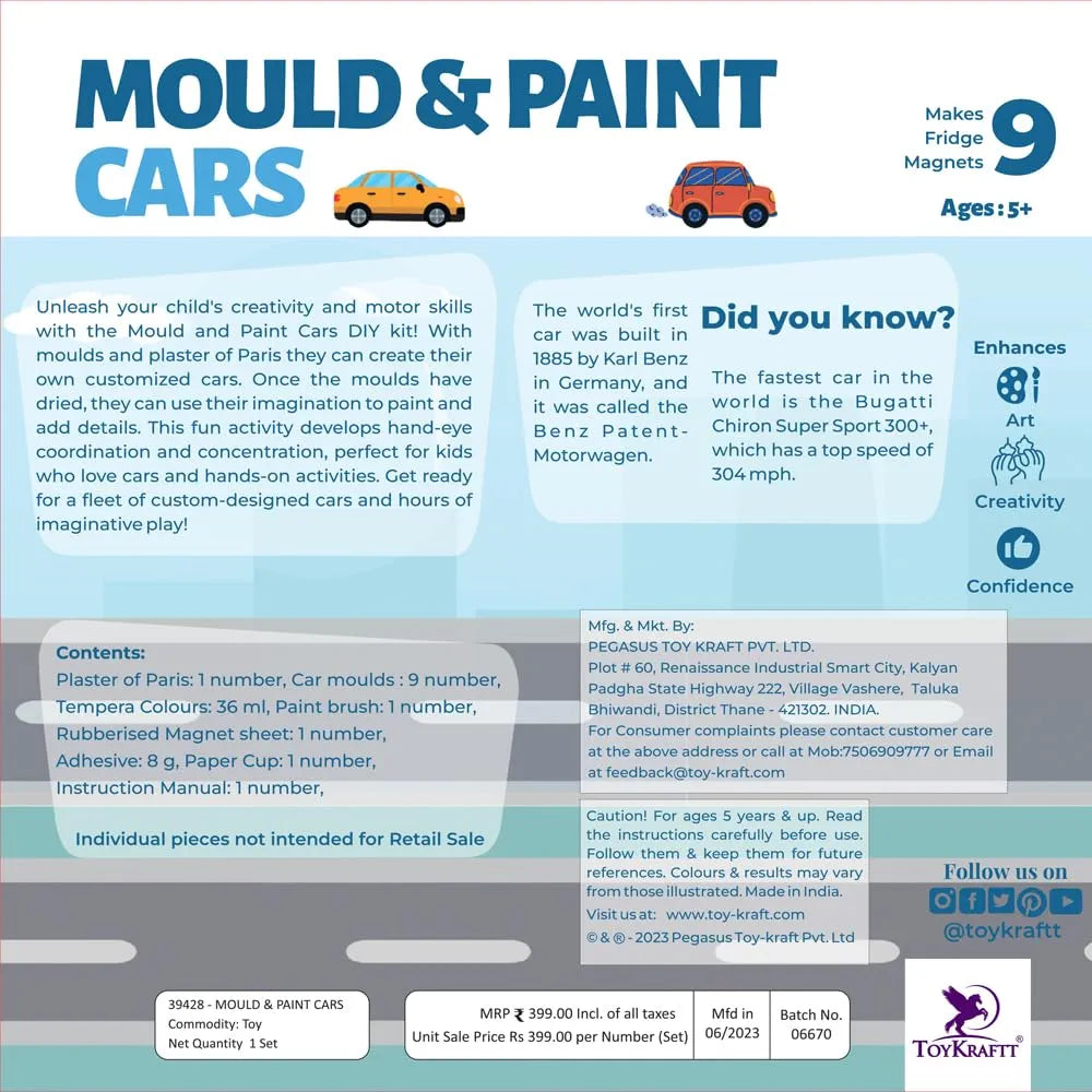Toy Kraft Mould and Paint-Car