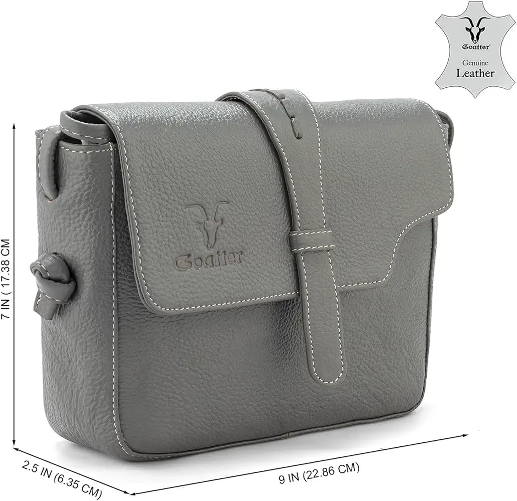 Goatter Genuine Leather Sling Cross-Body Bag For Girls And Women's