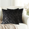 Luxe Home Cushion Cover Duble Side Rabbit Fur Diamond Design Covers Set of 2 Colour Anthra