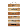 Artvibes Decorative Wall Hanging Wooden Art Decoration Item | Quotes Decor Item | Mdf Wall Decoration | Set of 6