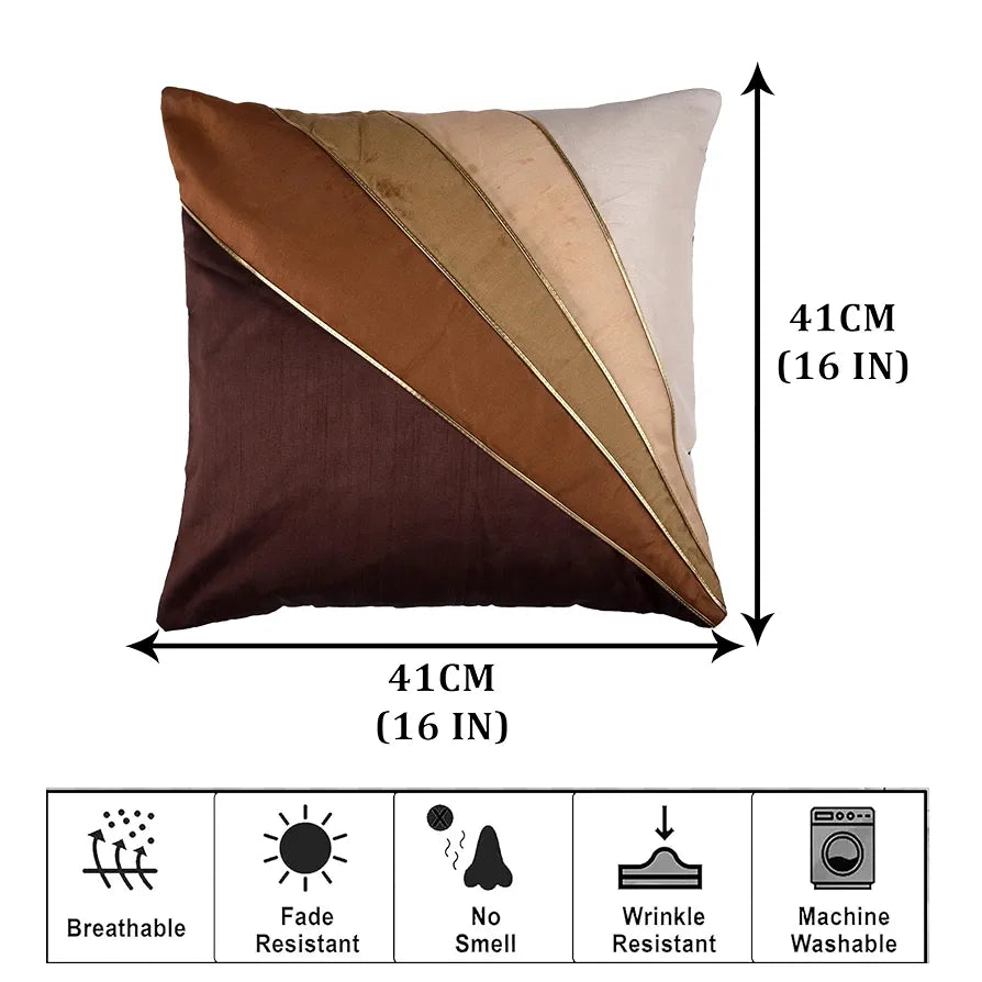 Kuber Industries Cushion Cover Pillow Covers Cream Patang Wire Cushion Covers Set of 5 Brown