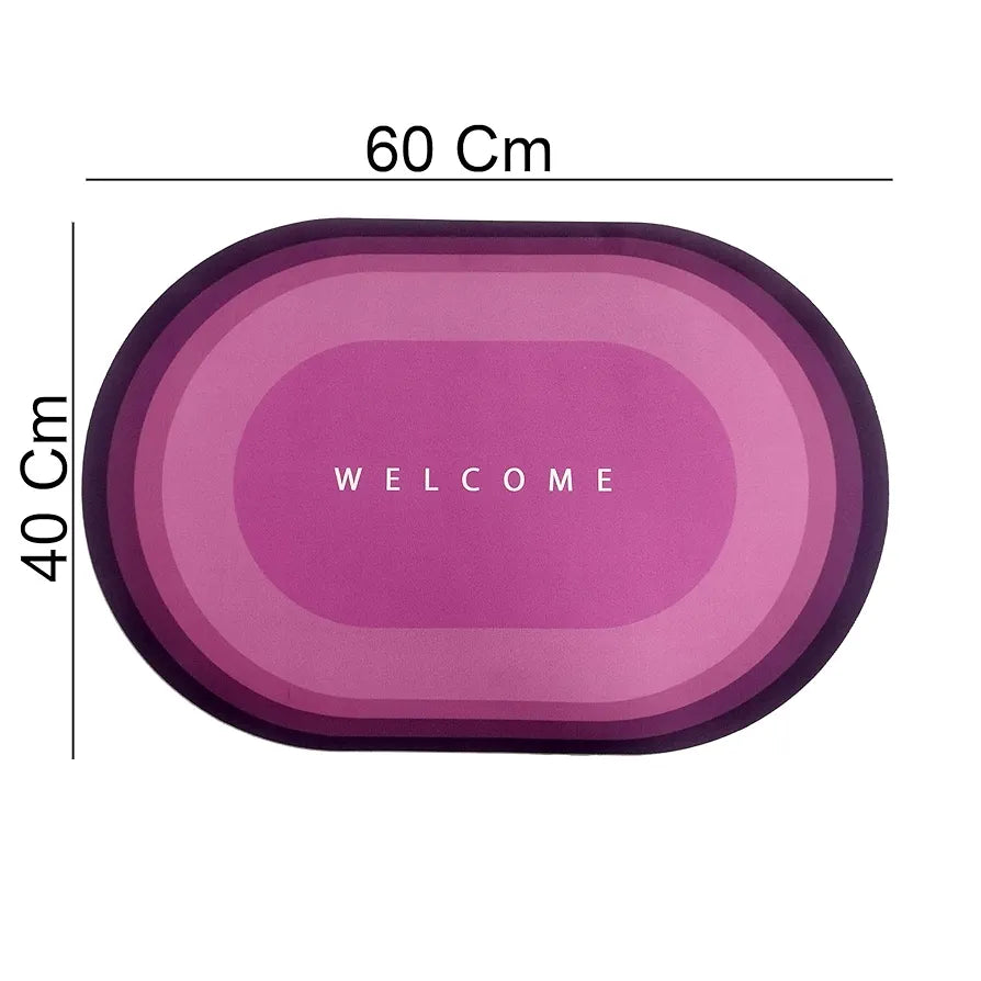 Status Contract Pink Welcome Water Absorbing Mat Colour Pink