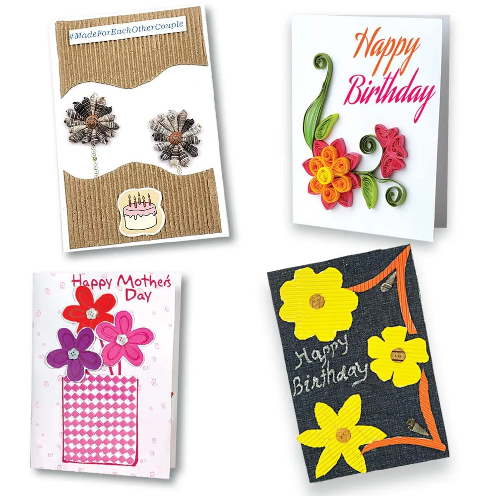 TOYKRAFTT Craft Kit for Kids Cards| Crafted Creations| Card Making Activity Kit| Greeting Cards Decoration Material| Kit Kids Aged 7 Years| Christmas Gift