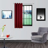 Divine Casa Micro Satin Semi Blackout Window Curtain I Drapes for Home Living Room and Bedroom 5 Feet Long Colour Maroon (Pack of 1)