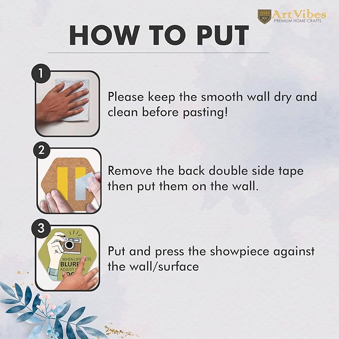 Artvibes Decorative Wooden Wall Hanging Decoration for Home | Quotes Decor Item Pack of 13 Pieces