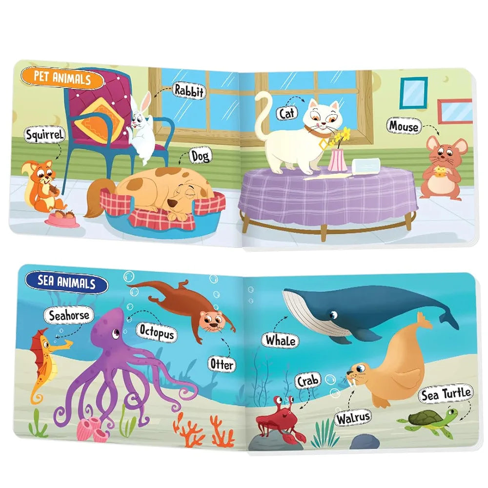 The Book Tree Picturepedia of Animals I Board Book for Kids Age 2+ I Bright & Colourful Pictures I Easy-to-Read Word Labels I Builds Vocabulary I Early Learning Picture Books for Children by Majestic Book Club
