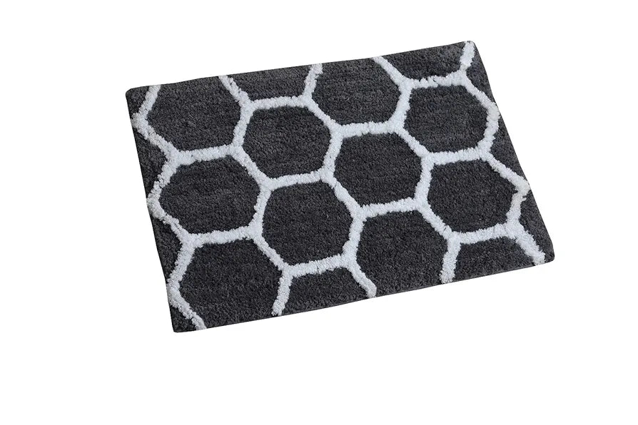 Aerohaven Abstract Modern Anti Slip Bathmat Grey Colour