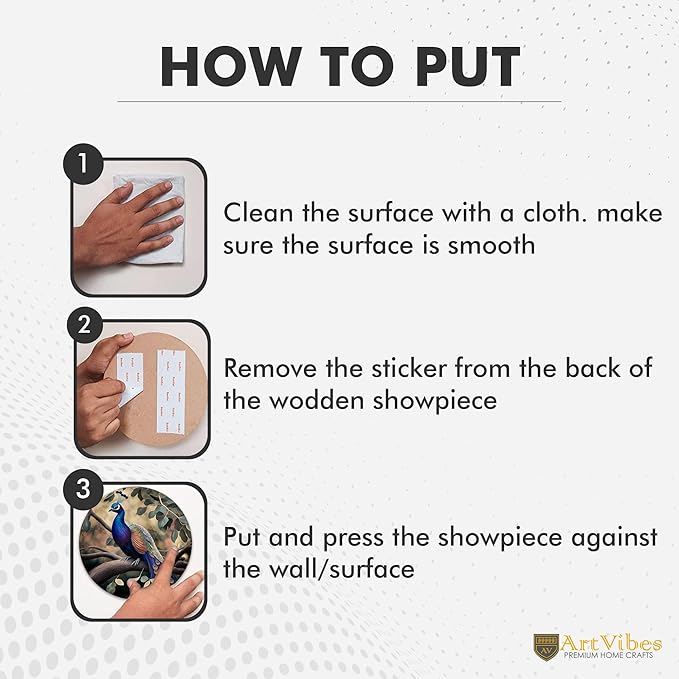 Artvibes Decorative Wooden Wall Hanging Decoration Item | Pack of 11 Pieces