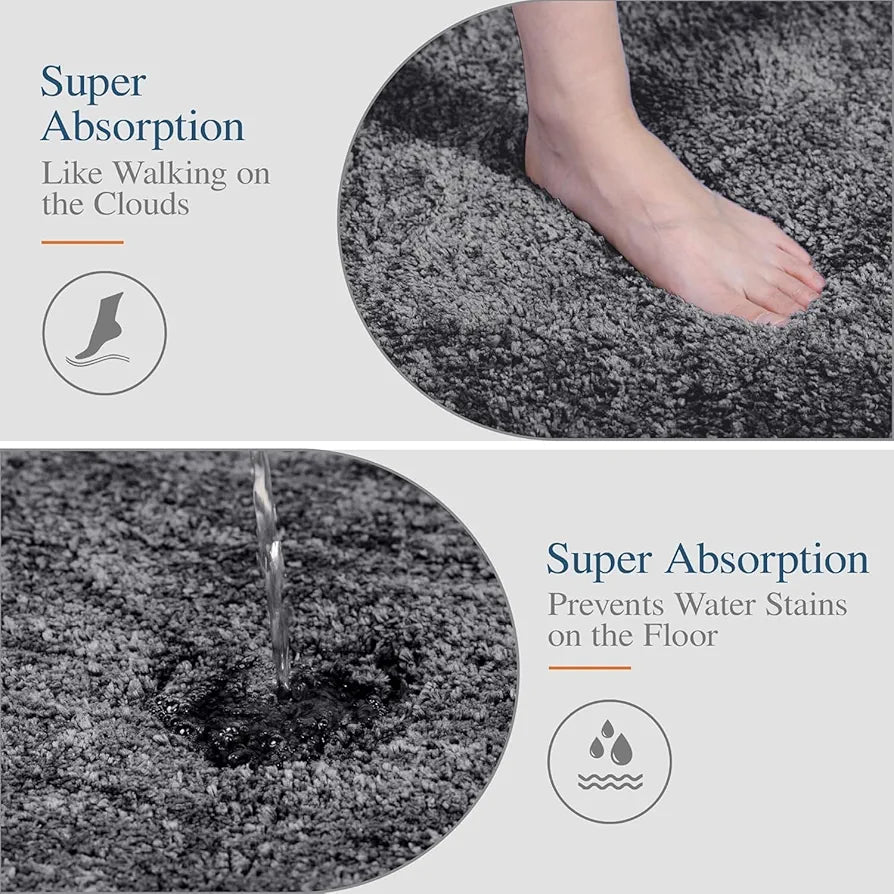 Ishro Home Premium Fuzzy Shag Carpet for Hall Rugs for Living Room Carpets for Living Room Colour Ash Grey