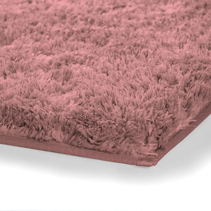Luxe Home International Microfiber Bath Mat Super Soft Non Slip Vegas Rectangular Mats 45x75 cm Colour Fuscia