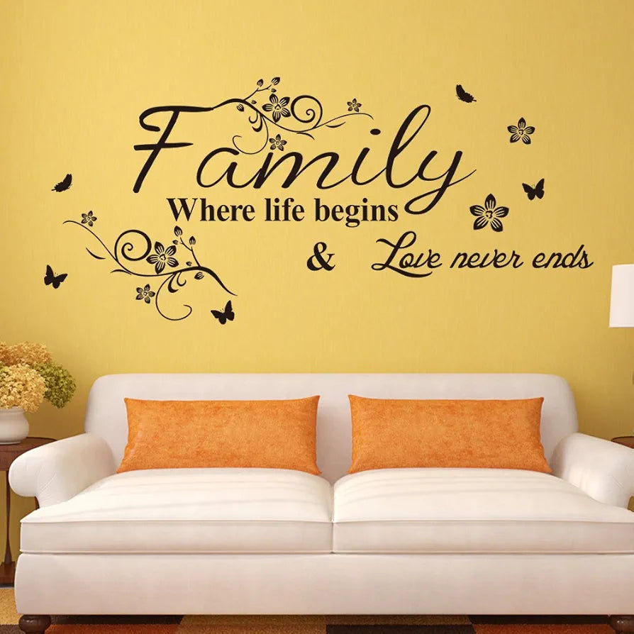 Decals Design Family Where Life Begins Wall Sticker