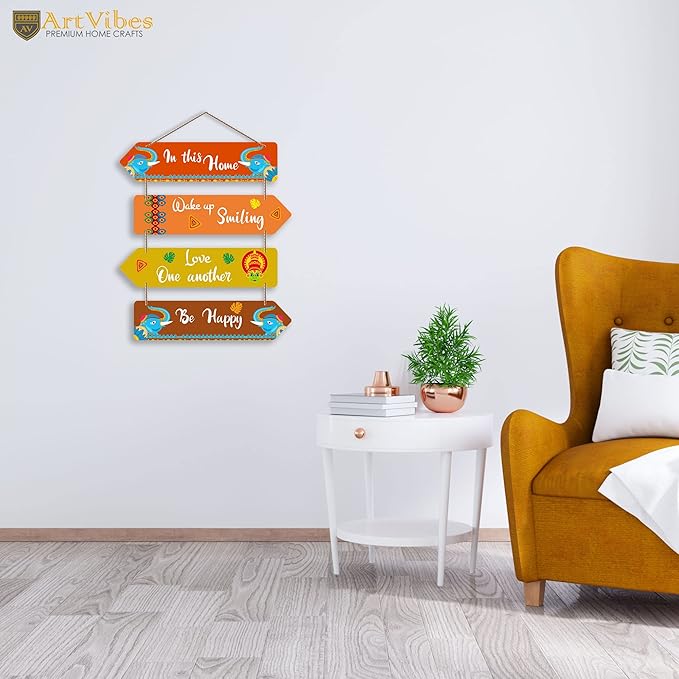 Artvibes Motivational Quotes Decorative Wall Art Mdf Wall Hanger for Living Room