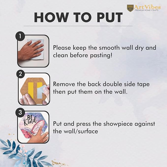 Artvibes Designer Wooden Wall Hanging Decoration for Home | Quotes Decor Item | Pack of 13 Pieces