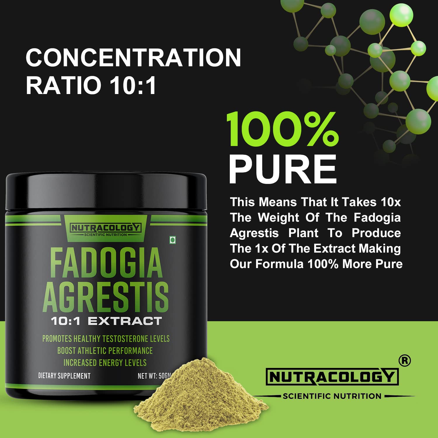 Nutracology Fadogia Agretis Extract Powder - 50 gms