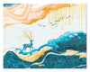 ArtX Canvas Deer Painting Big Size Scenery Abstract Painting