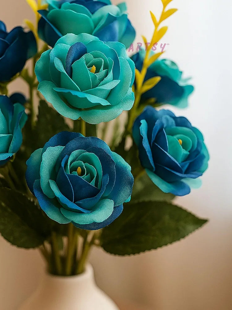 Artificial Flowers Bunch for Decoration Rose Flowers Ideal for Vase Without Vase