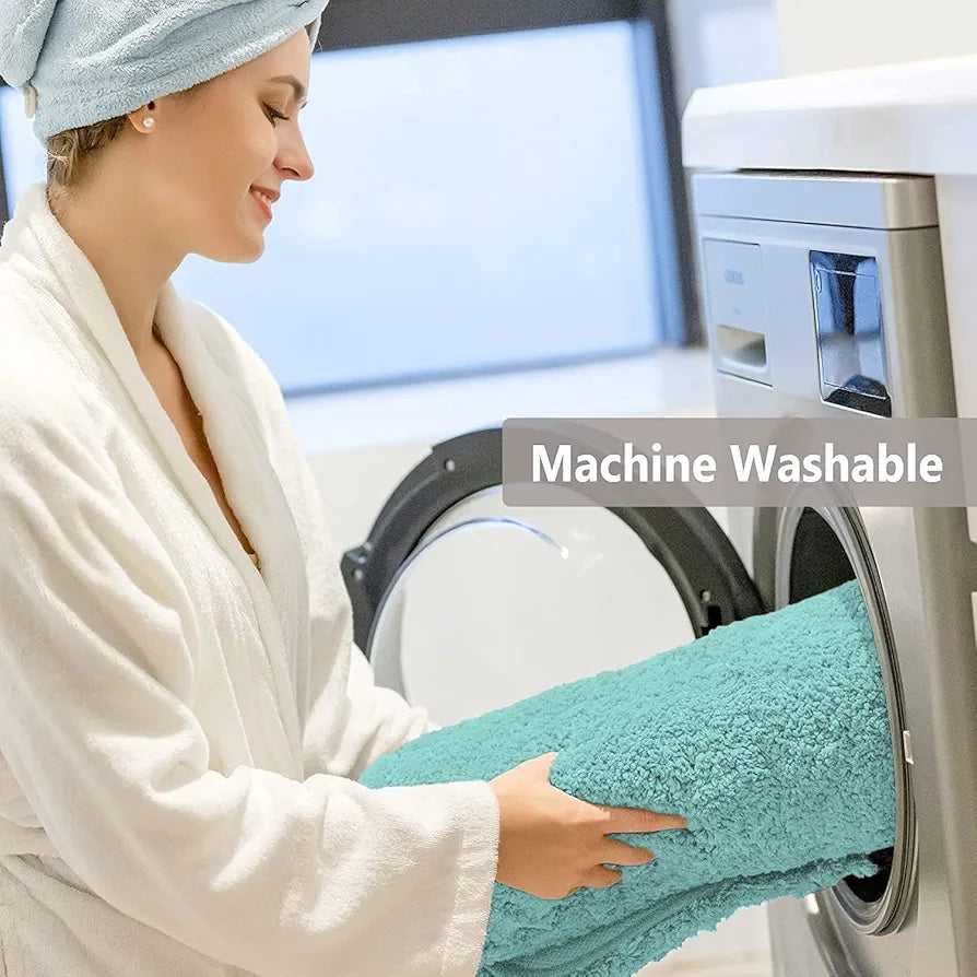 Luxe Home International Microfiber Luxe Home Bath Mat Colour Aqua