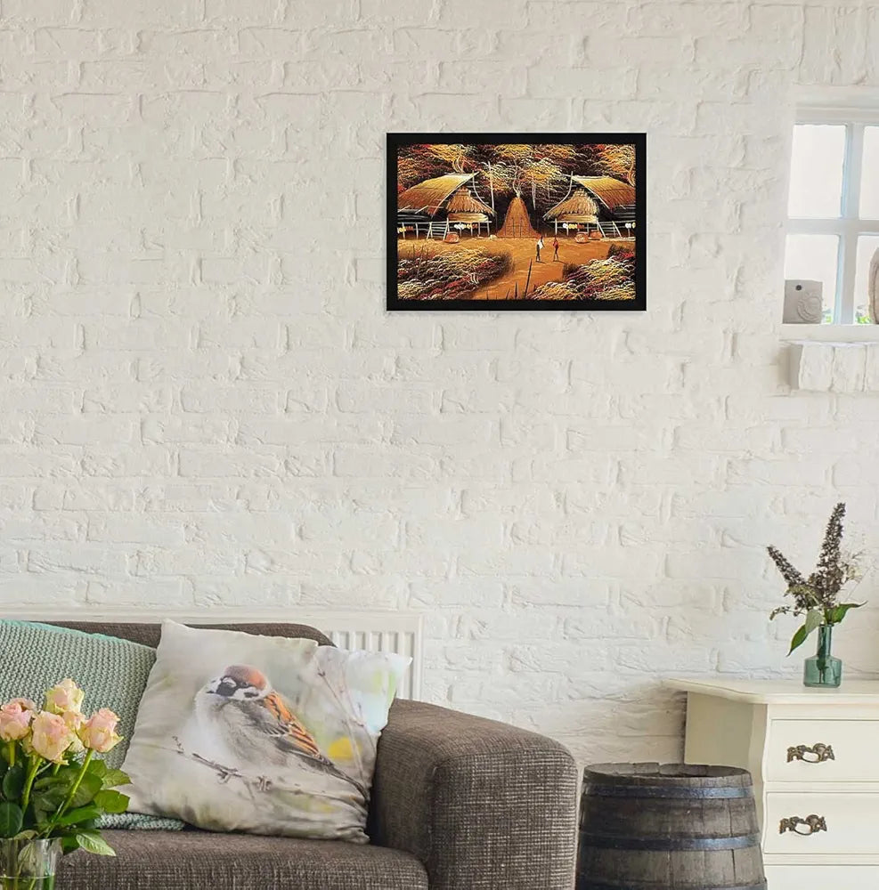 ArtX Paper Village Scene Wall Art Painting AXI00202-VIL