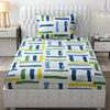Fresh From Loom Microfiber Rotary Printed Bed Sheet Set Single Size with 1 Pillow Covers 144 TC Multi Line