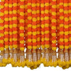 Artificial Marigold Garlands with Bells & Rajnigandha Pack of 5 Strings 60Inches