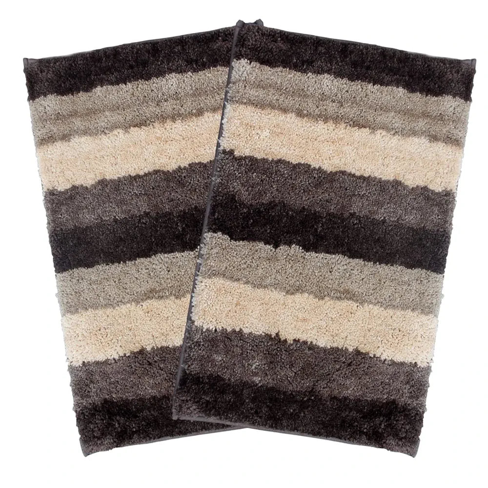 Luxe Home Jericho Doormat 2500 GSM Super Soft Microfiber Anti-Skid Mat Colour Amaber 40x60 cm (Pack of 2)