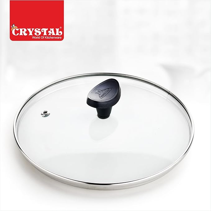 Crystal Stainless Steel Saucepan with Glass Lid| 160 mm - 872 gms