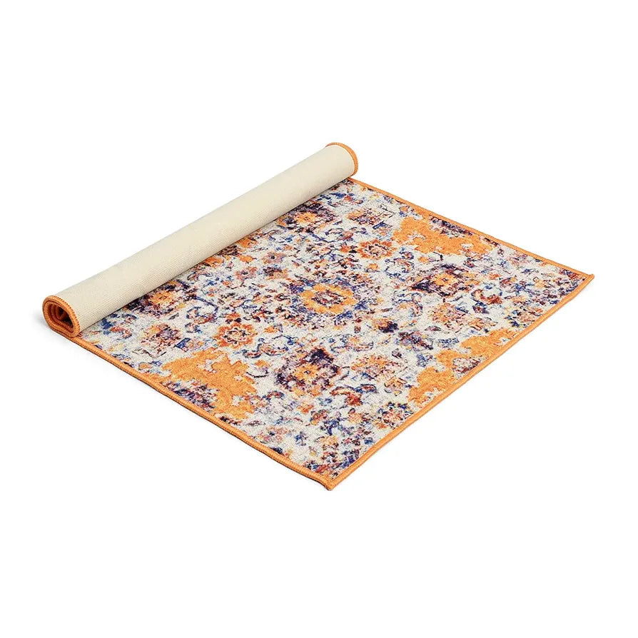 Status Contract Polyester Printed Vintage Persian Carpet Rug Colour Multicolour