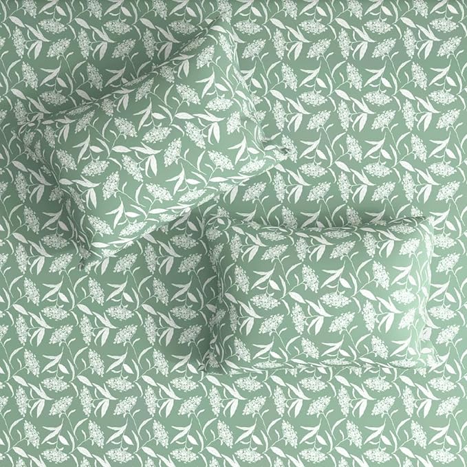 Wakefit Bedsheet For King Size Bedsheet King Size Bed Cotton 2 Pillow Covers Elastic Sheet Hester Green Colour