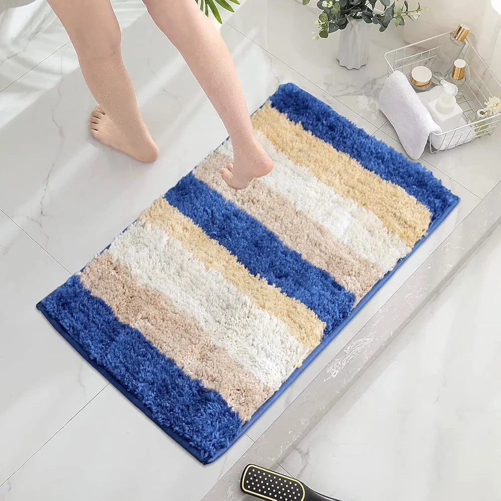 Luxe Home Jericho Doormat 2500 GSM Super Soft Microfiber Anti-Skid Mat Colour Sky 40x60 cm (Pack of 2)