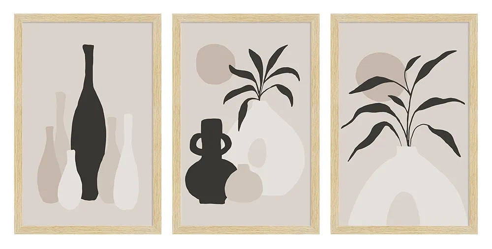 ArtX Paper Flowers Boho Wall Painting Set Of 4