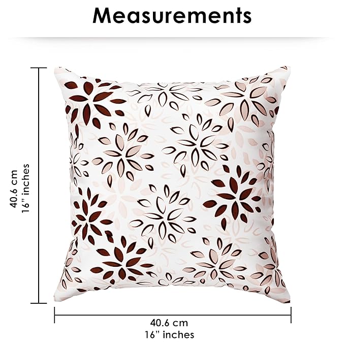 Story@Home Polyester Cushion Cover for Bedroom Living Room (Pack of 5 Pieces, Brown)
