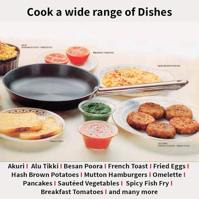 Hawkins Futura 29 cm Frying Pan Hard Anodised Fry Pan with Stainless Steel Handle