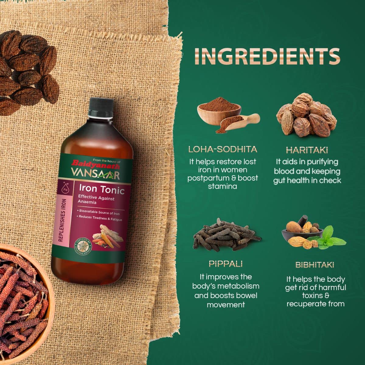 Baidyanath Vansaar Iron Tonic - 450 ml