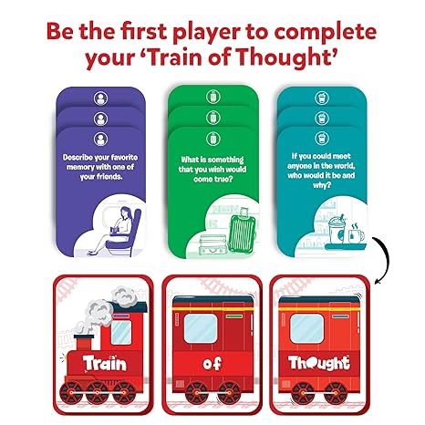 Skillmatics Card Game Train of Thought Fun for Family Game Night Educational Toys