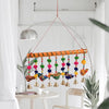 Kuber Industries Rajasthani Traditional Windchimes 5 Hanging Birds with Bamboo