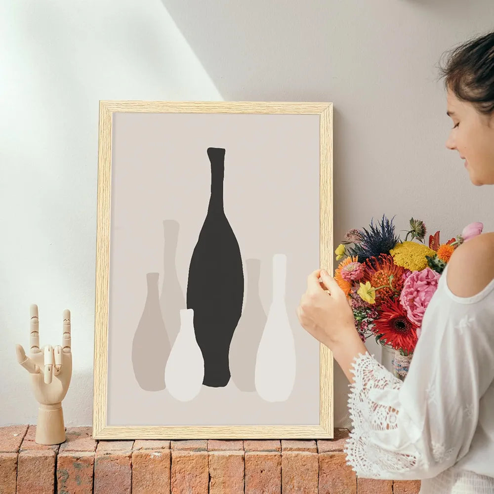 ArtX Paper Flowers Boho Wall Painting Set Of 4