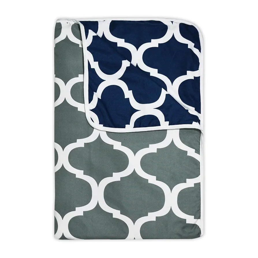 Divine Casa 120 GSM Cloudy Quilt Brushed Microfibre 3 Layer Breathable Single Dohar AC Blanket Lightweight Warm Rajai Throws for Bed TC - 120 Colour Blue Heaven