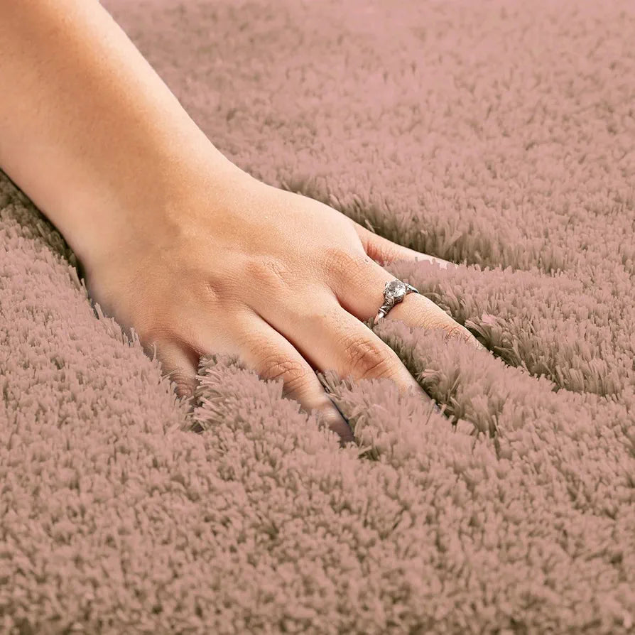 Luxe Home International Carpet Super Soft Anti Slip Vegas Rectangular Rugs 3X5 Feet Colour Peach