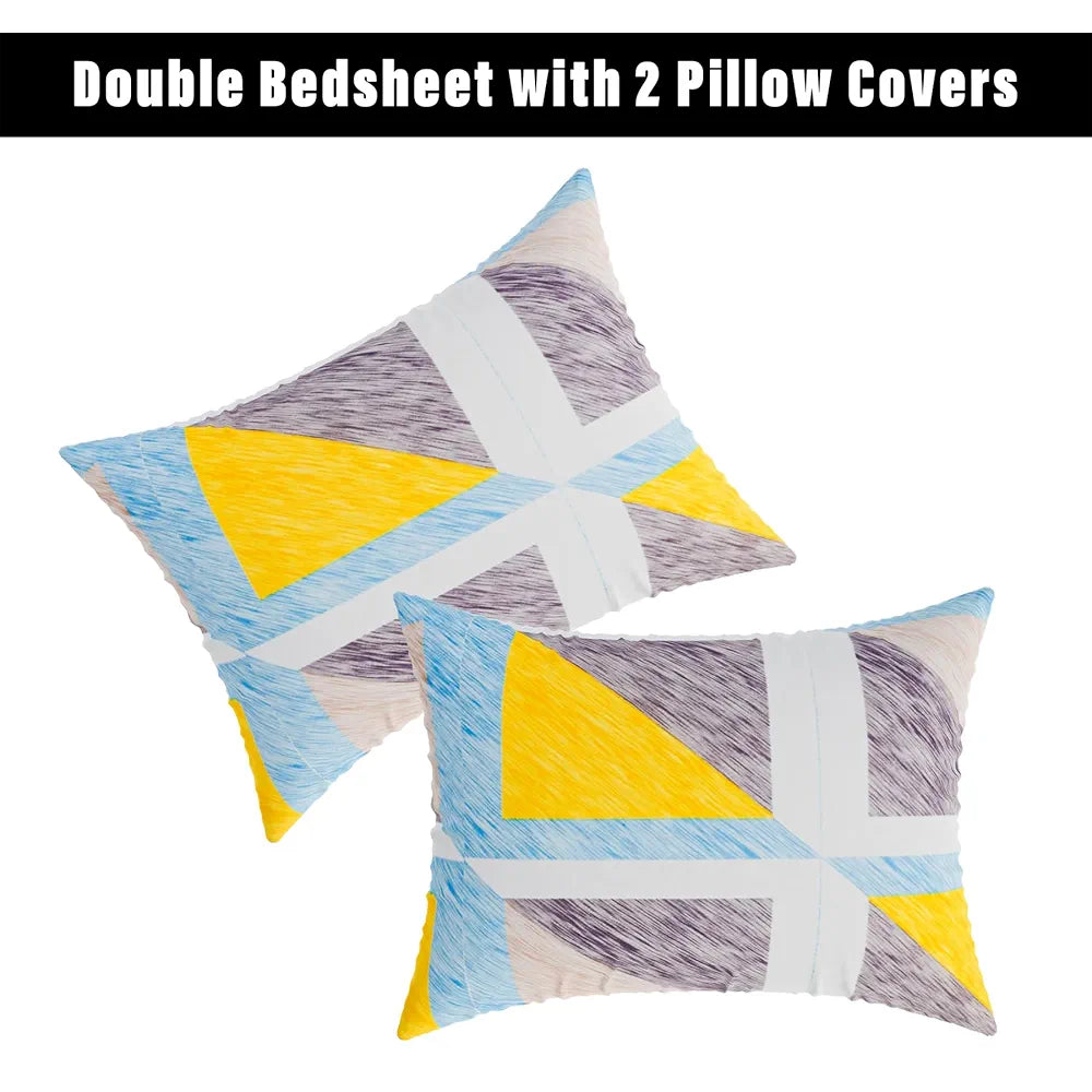 Kuber Industries Double Bedsheet Bedsheet for Double Bed Double Bedsheet with 2 Pillow Covers Green