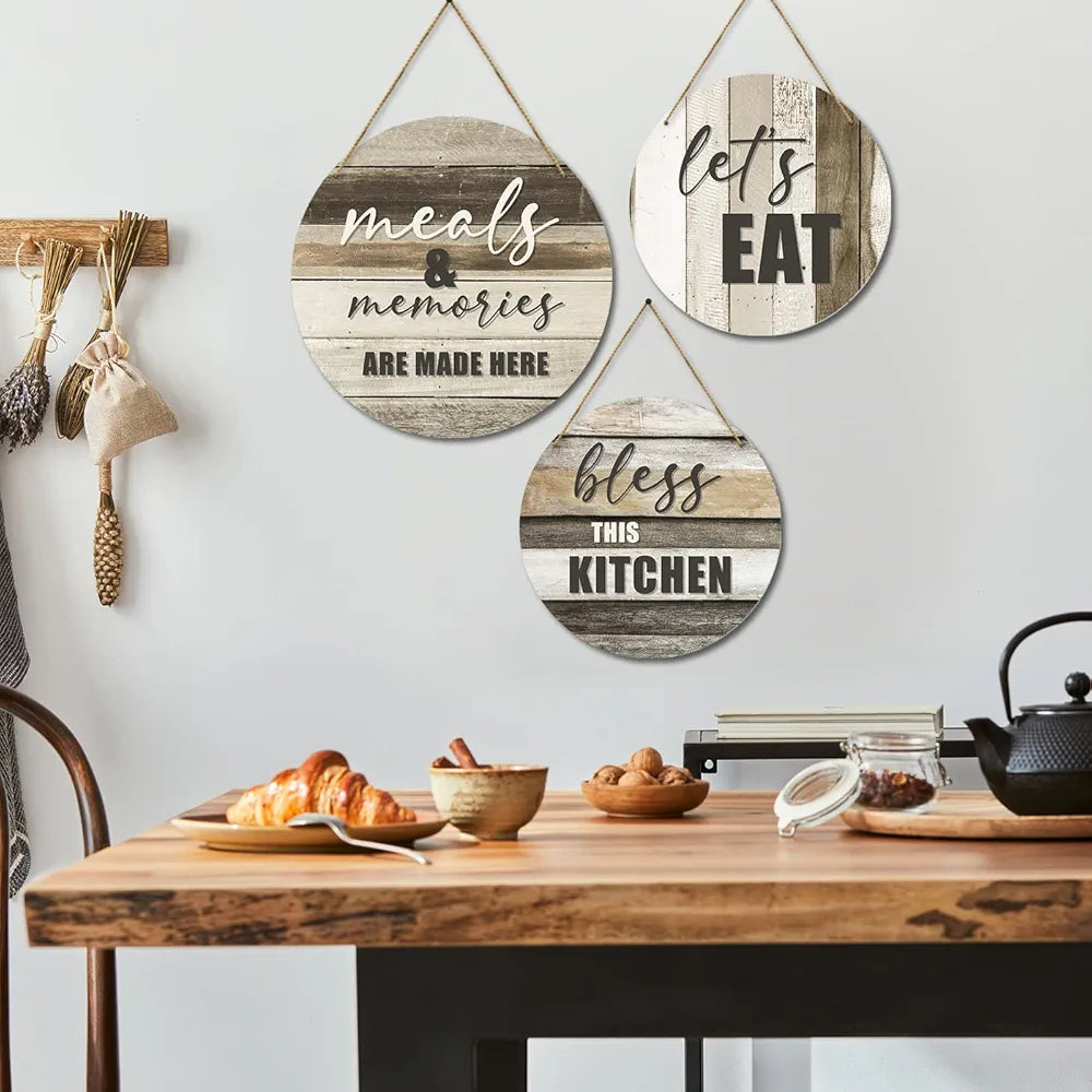 Kotart Wooden Wall Hanging Home Decor Items Meals & Memories