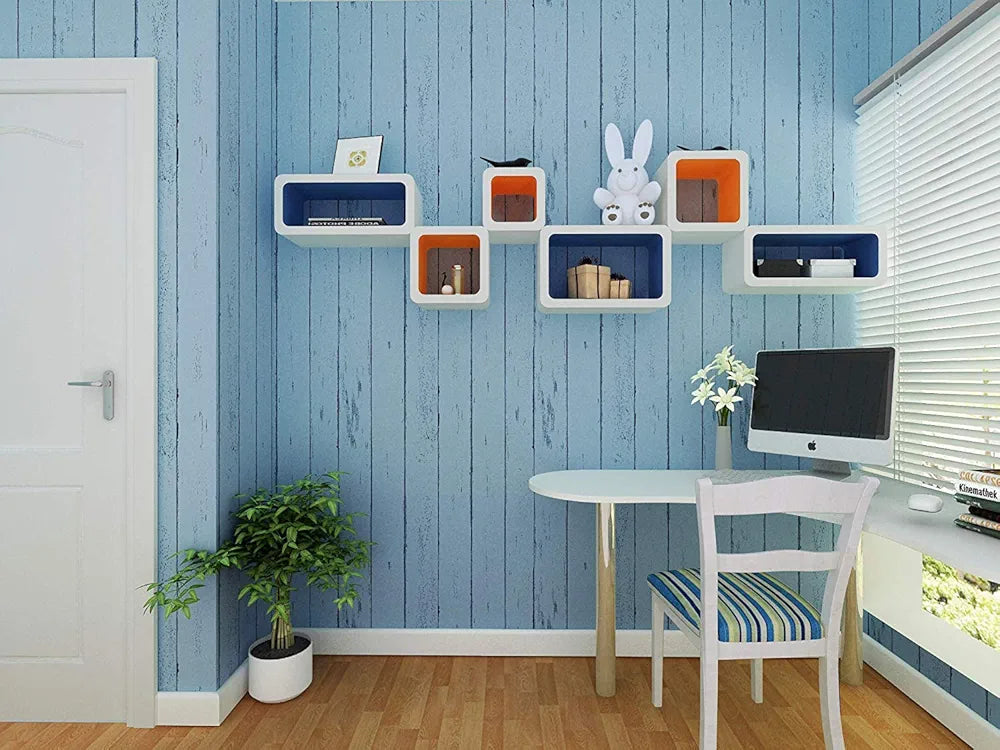 Indian Royals Wallpaper Pvc Vinyl Self-adhesive Peel and Stick Eco-friendly Blue Vintage Wallpaper