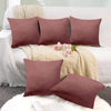 Cloth Fusion Velvet Sofa Cushion Cover Set of 5 Luxurious Cushion Cover Dusty Pink