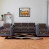 Kuber Industries Sofa Cover 5 Seater Set Digital Painting Quilted Sofa Set for Hall Brown