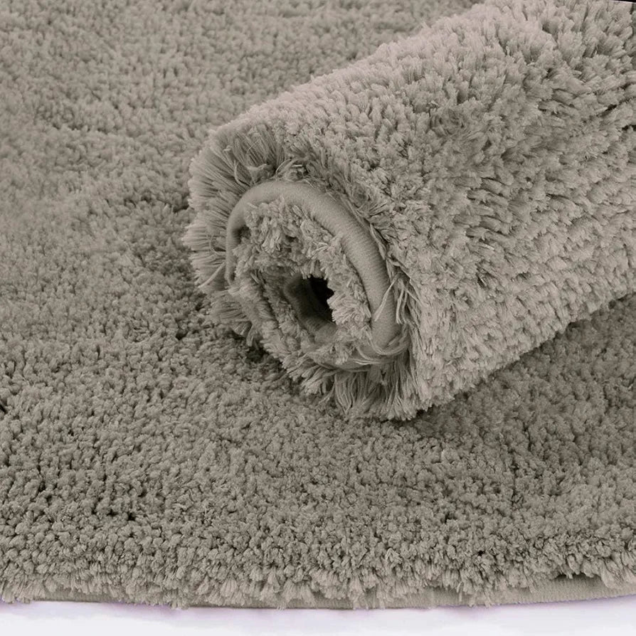 Luxe Home International Bath Mat Super Soft Ultra Absorbent Rectangular Mat Colour Taupe (Pack of 2)
