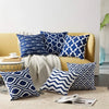 Aerohaven Satin 150TC Cushion Covers Set of 6 Piece Blue Colour